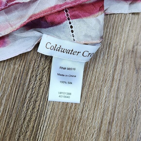 🐞Coldwater Creek Silk Scarf One Size - Picture 8 of 9